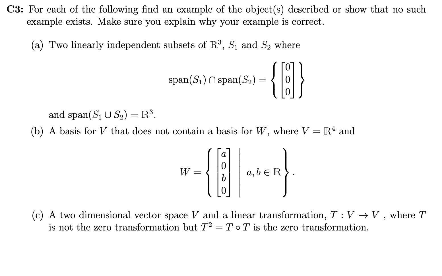 Solved 3: For Each Of The Following Find An Example Of The | Chegg.com