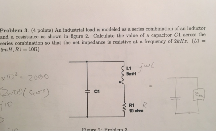 Solved Problem 3. (4 points) An industrial load is modeled | Chegg.com