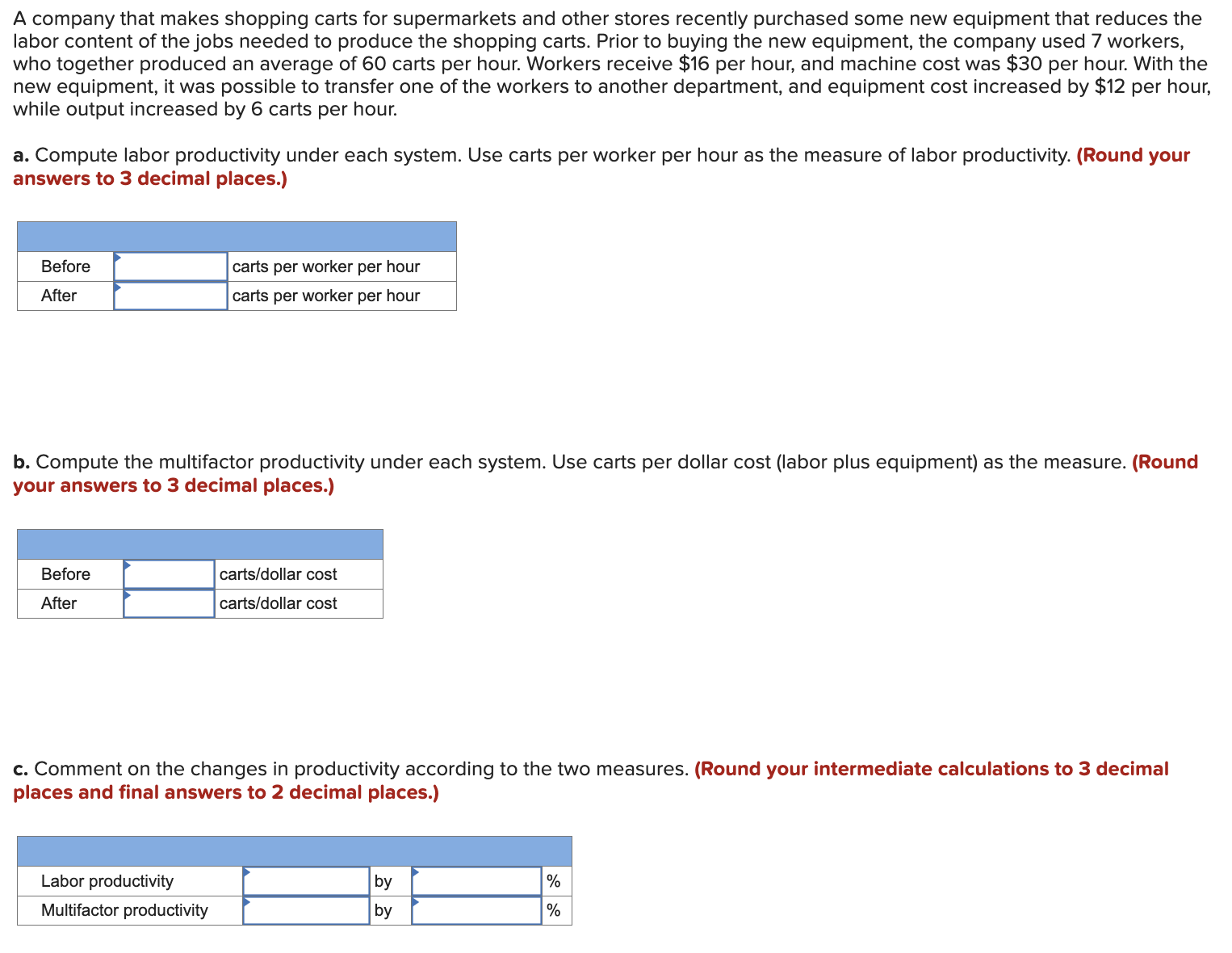 Solved A company that makes shopping carts for supermarkets