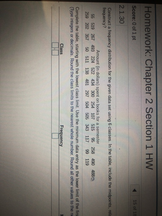 Solved Homework: Chapter 2 Section 1 HW core: 0 of 1 pt Hw | Chegg.com