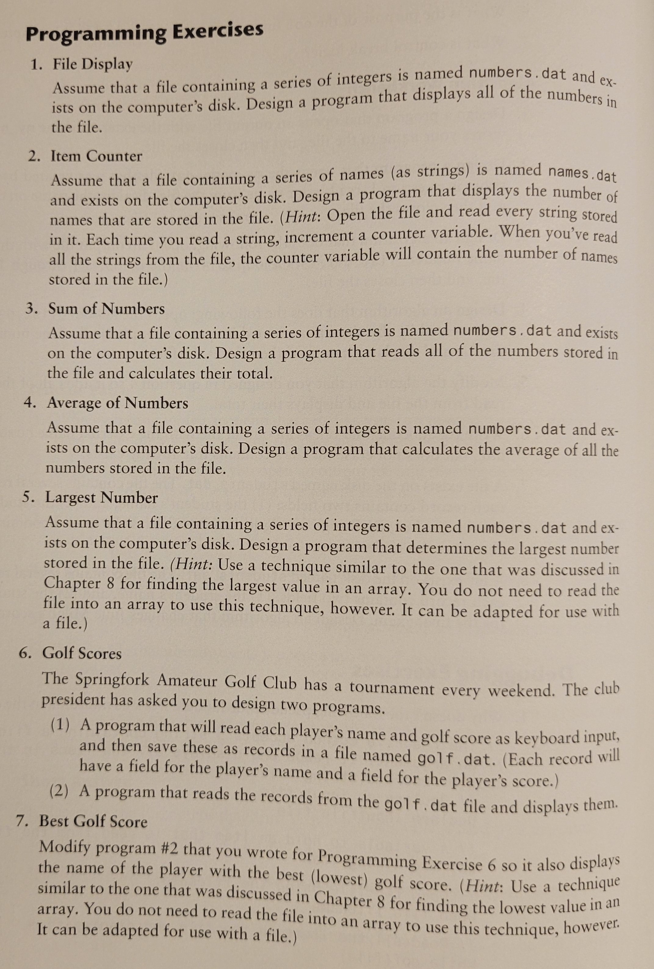 Solved Following the text examples, create two programs, for | Chegg.com