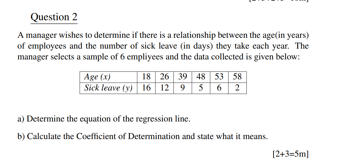 Solved Question 2 A Manager Wishes To Determine If There Is | Chegg.com