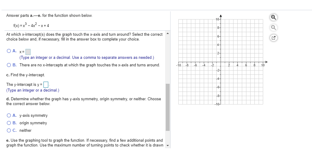 Solved Answer parts a.-e. for the function shown below. A 10 | Chegg.com