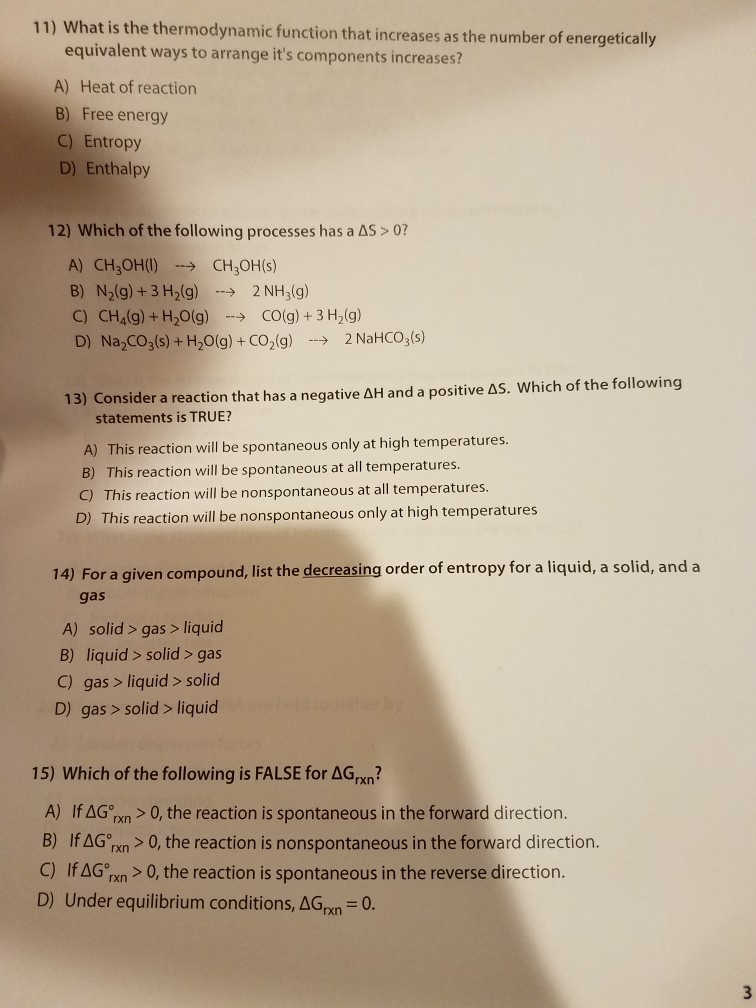 Solved Questions 1- 30 are 3 points each 1) Energy that is | Chegg.com