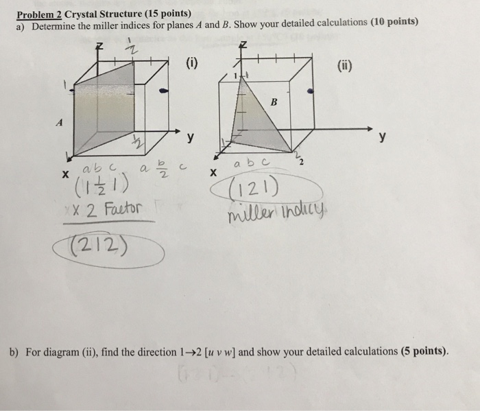 Solved Question 2 22 Points A Determine The Crystalline Chegg Com