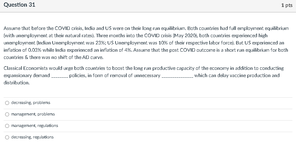 Solved Assume that before the COVID crisis, India and US | Chegg.com