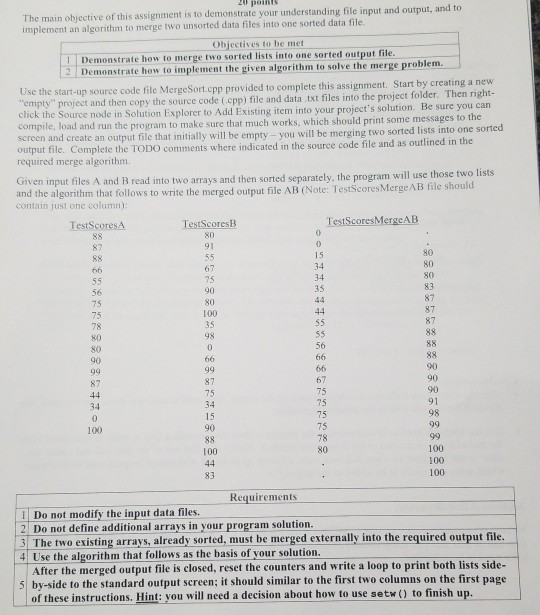 21 points The main objective of this assignment is to | Chegg.com