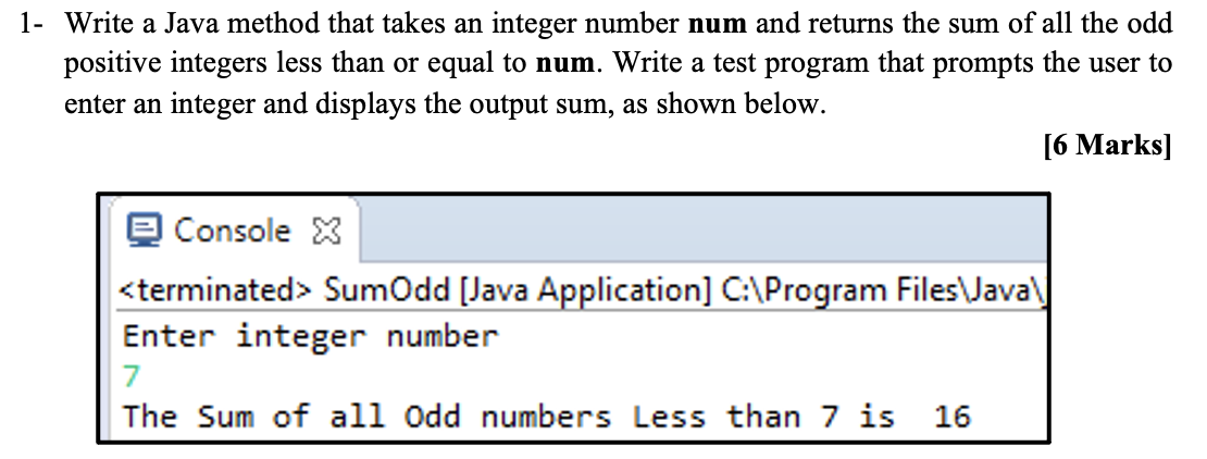 Solved 1- Write a Java method that takes an integer number | Chegg.com