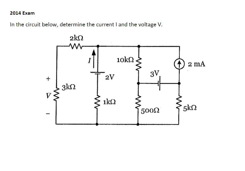 Solved In the circuit below, determine the current I and the | Chegg.com
