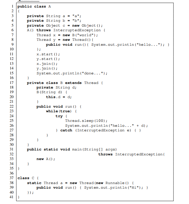 Solved 1 public class A 2 { 3 private String a 
