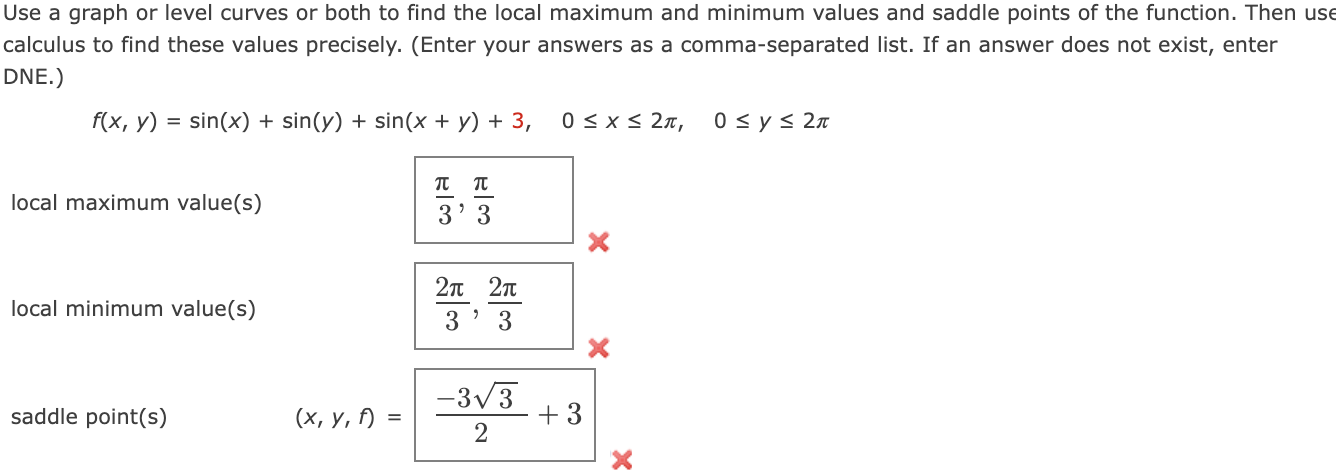 Solved Use a graph or level curves or both to find the local | Chegg.com