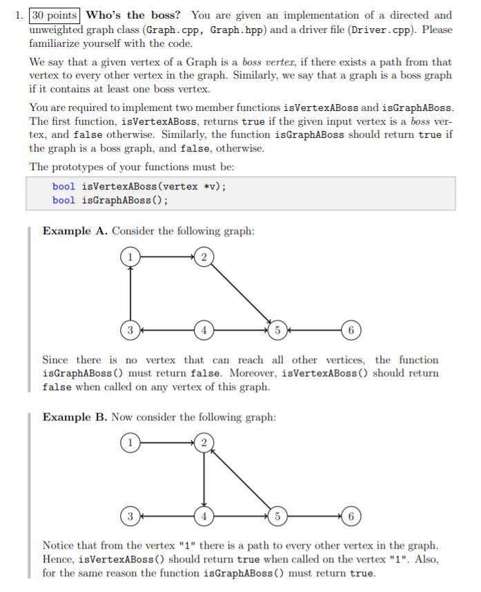 Solved Need help with the two functions in the graph.cpp, | Chegg.com