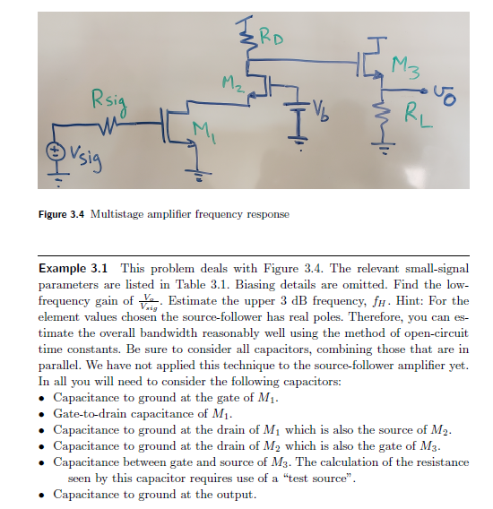 Ro M₂ M3 RL کا ما Rsig I Vsig Figure 3.4 Multistage | Chegg.com
