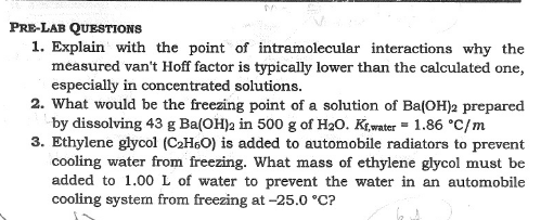 Solved PRE LAB QUESTIONS 1. Explain with the point of Chegg