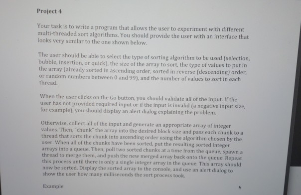 Solved Project 4 Your task is to write a program that allows | Chegg.com