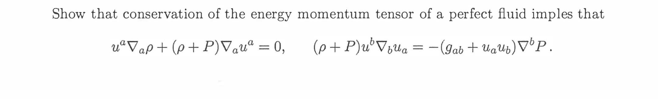 Solved Show that conservation of the energy momentum tensor | Chegg.com