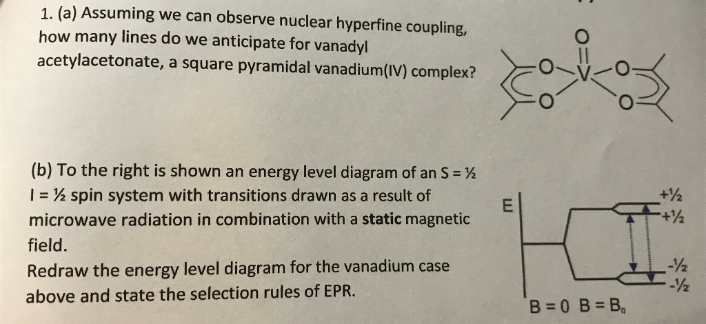 Observe Solved: 1. ... Can Hyperfine (a) Assuming C We Nuclear