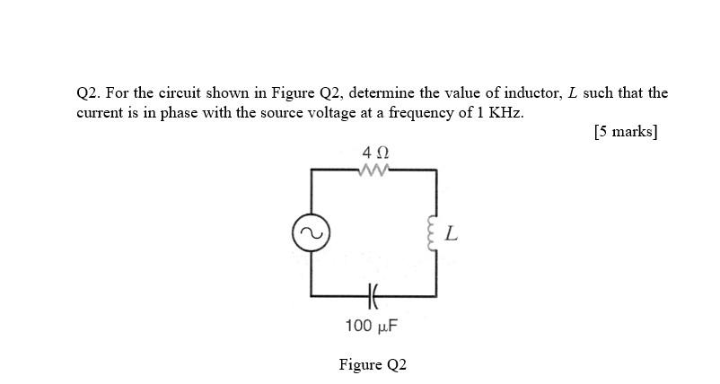 Solved Q2. For the circuit shown in Figure Q2, determine the | Chegg.com
