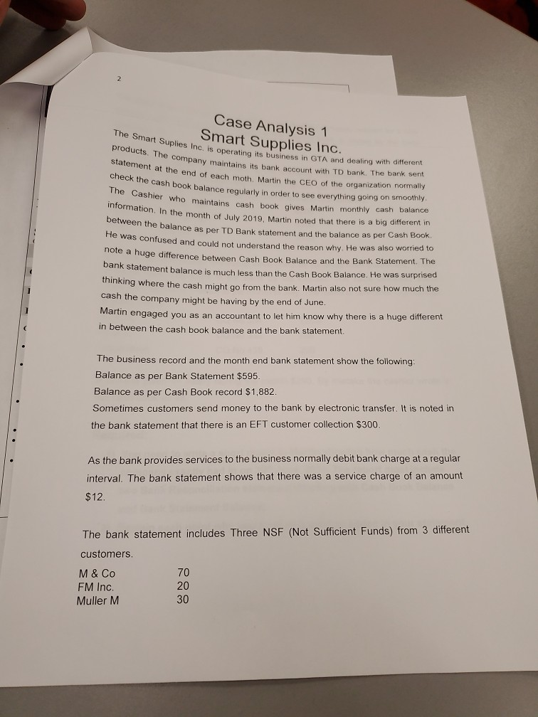 Analysed cash and bank book