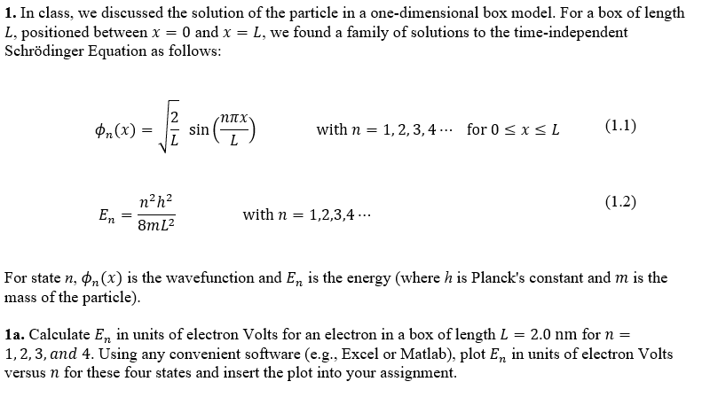 Solved 1. In class, we discussed the solution of the | Chegg.com