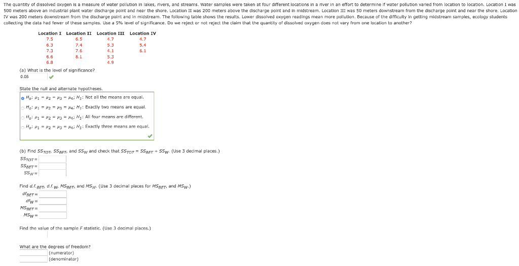 Solved The quantity of dissolved oxygen is a measure of | Chegg.com