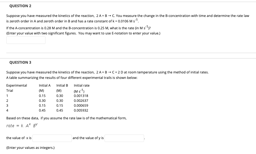 Solved QUESTION 2 Suppose you have measured the kinetics of | Chegg.com