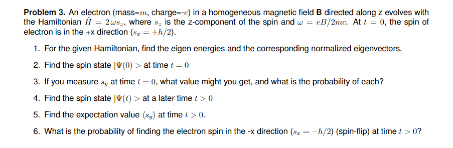 Solved An Electron Mass M Charge E In A Homogeneous M Chegg Com