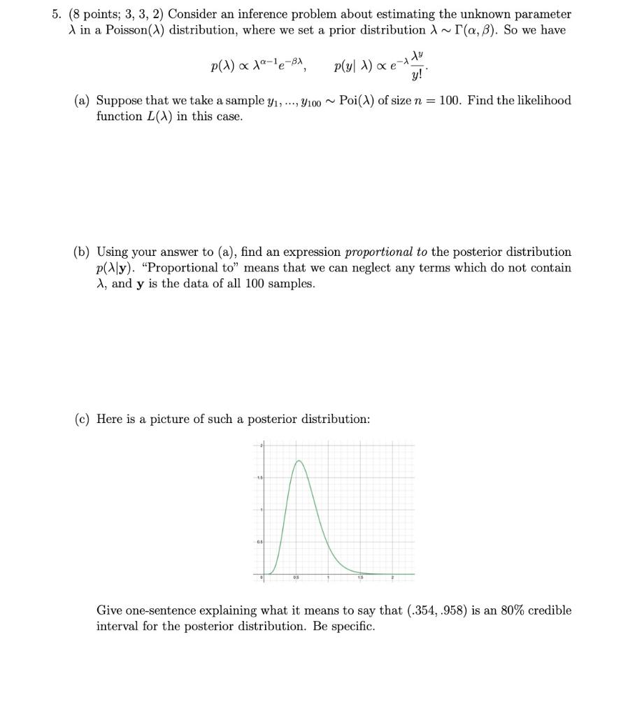 Solved 5. (8 points; 3, 3, 2) Consider an inference problem | Chegg.com