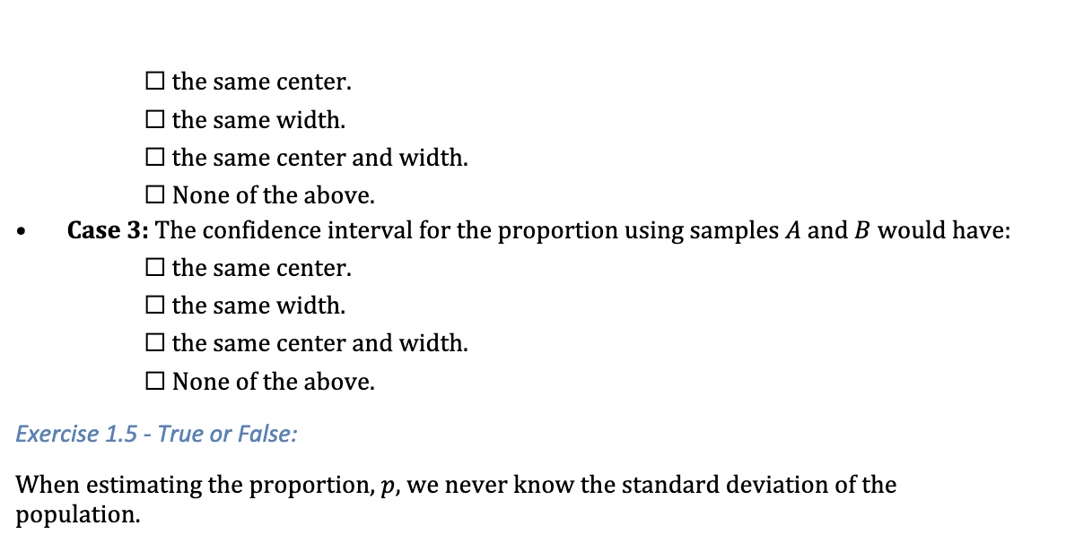 Solved Exercise 1 - Conceptual understanding Exercise 1.1 - | Chegg.com
