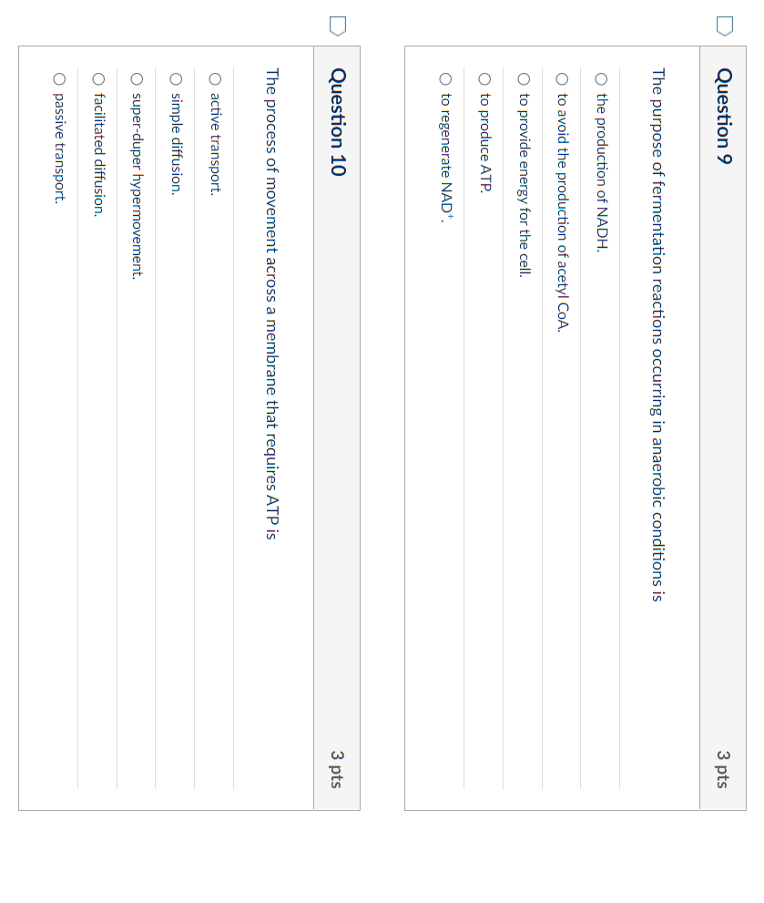 Solved Question 9 The purpose of fermentation reactions | Chegg.com