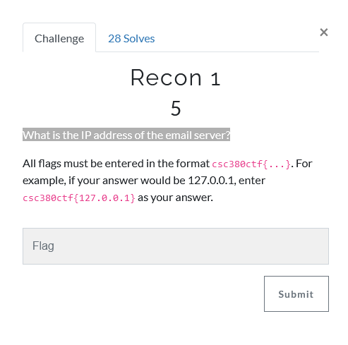 Capture the flag: Recon 1-5 Note( Detailed steps are | Chegg.com