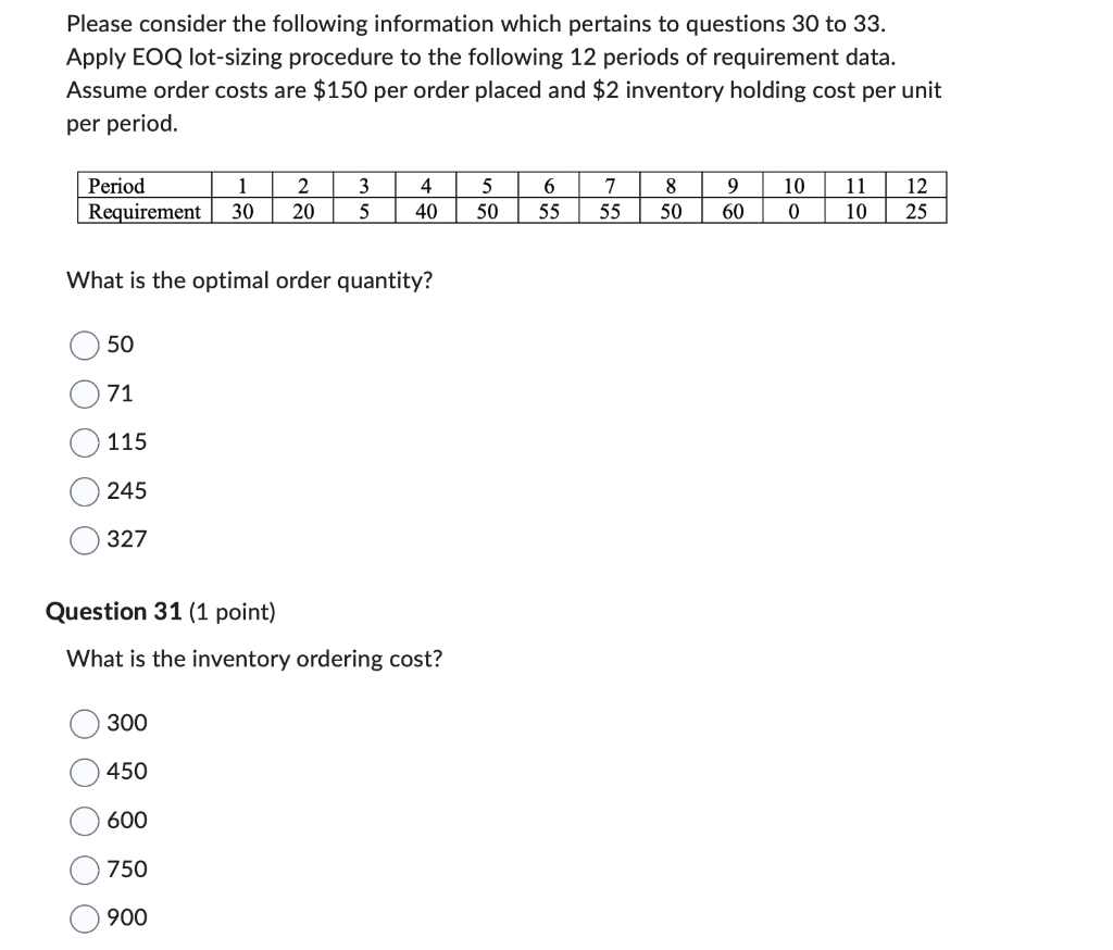 Solved Please consider the following information which | Chegg.com