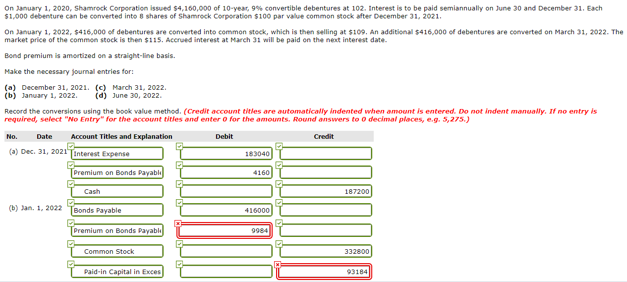Solved On January 1, 2020, Shamrock Corporation
