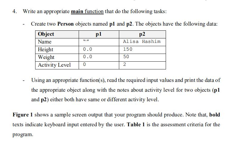 Solved Write a complete CH program that contains a class | Chegg.com