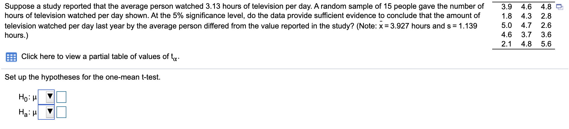 Solved Suppose a study reported that the average person | Chegg.com
