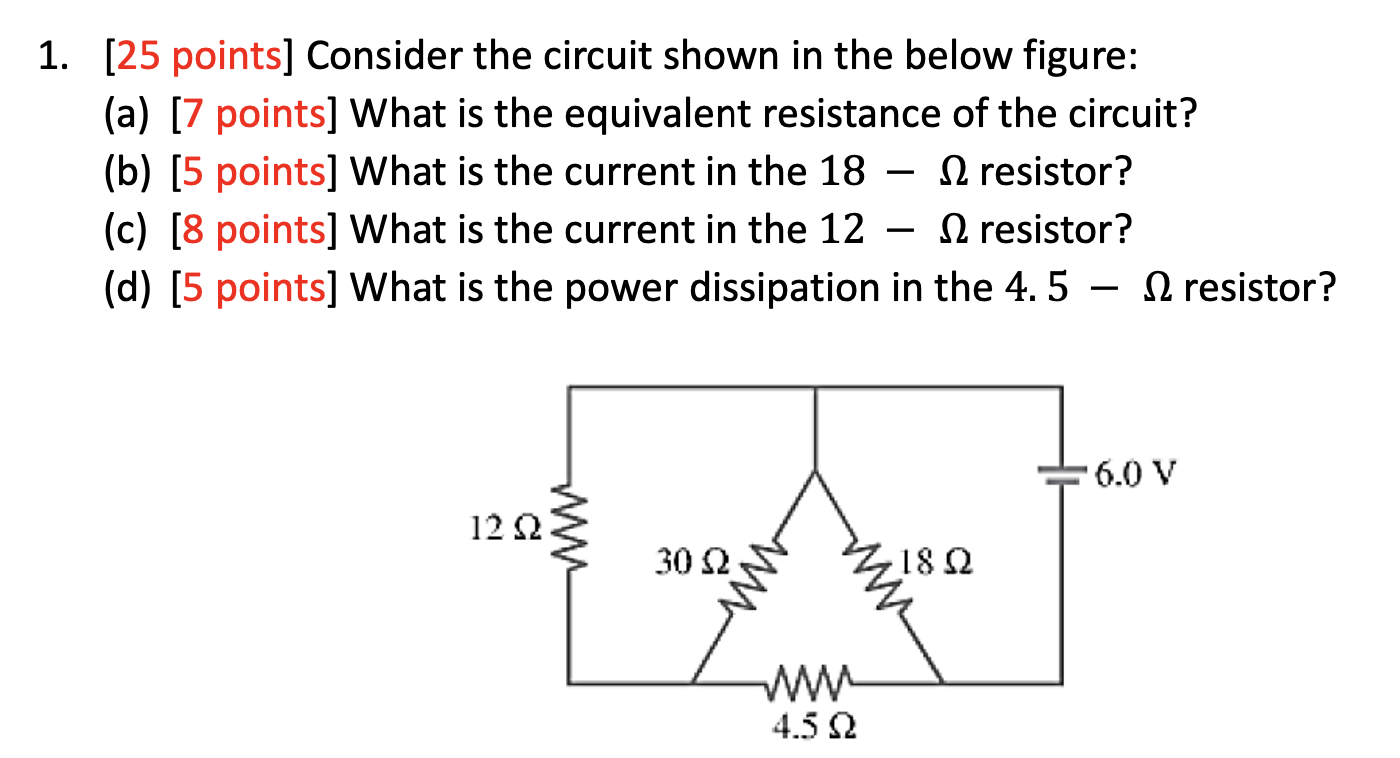 Solved 1 [25 Points] Consider The Circuit Shown In The