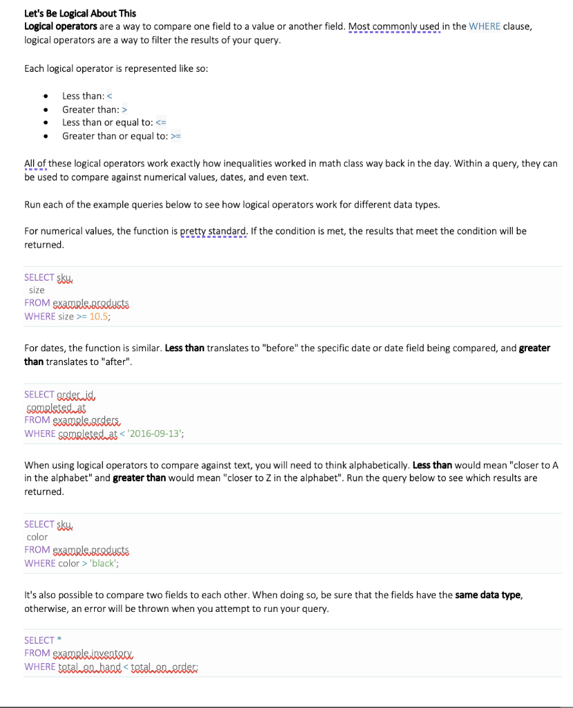 Solved Let's Be Logical About This Logical operators are a | Chegg.com