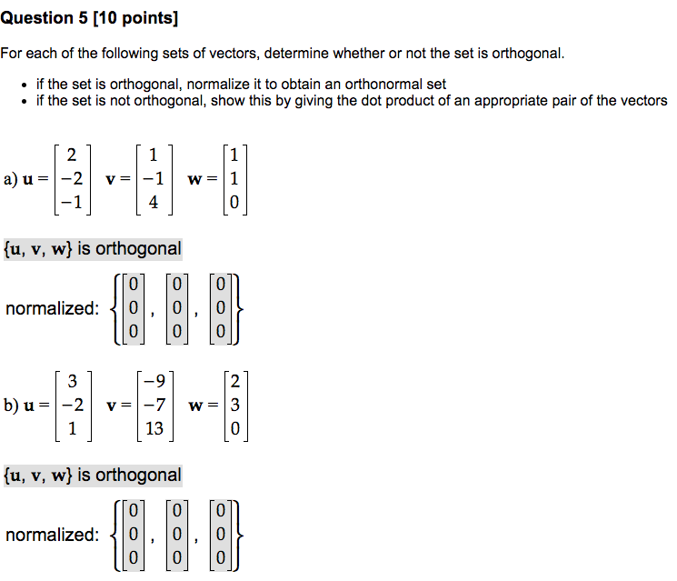 Solved Question 5 [10 points) For each of the following sets | Chegg.com