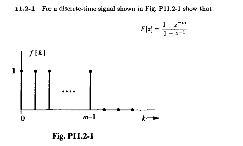 Solved 11.2-1 For a discrete-time signal shown in Fig. | Chegg.com