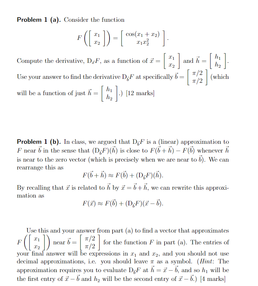 Solved Problem 1 (a). Consider the function | Chegg.com