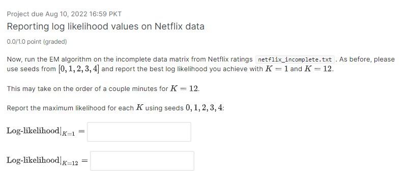 Solved Project due Aug 10, 202216:59PKT Reporting log | Chegg.com