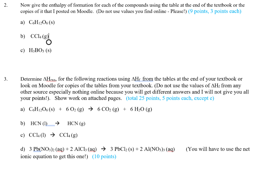 Solved Please do all parts of 2 and 3. I have included the | Chegg.com