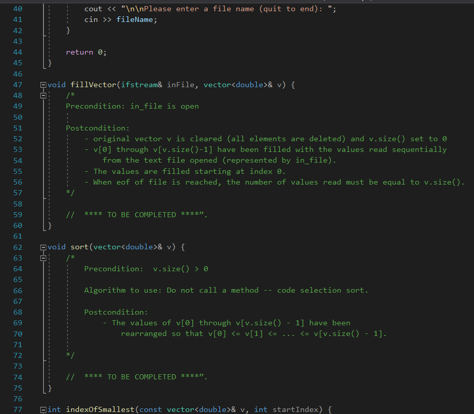 1. Use the starter code provided. Complete the code | Chegg.com