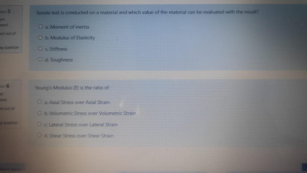 Solved on 5 Tensile test is conducted on a material and | Chegg.com