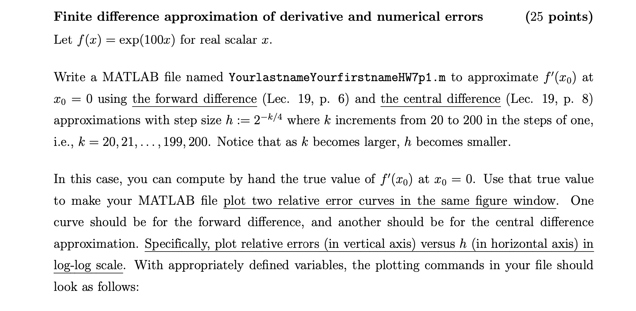 Solved (25 Points) Finite Difference Approximation Of | Chegg.com