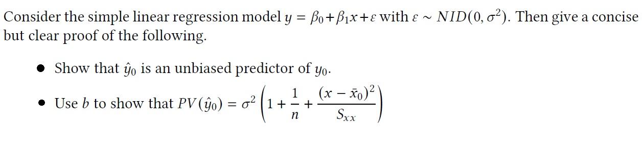 Solved Consider the simple linear regression model y = | Chegg.com