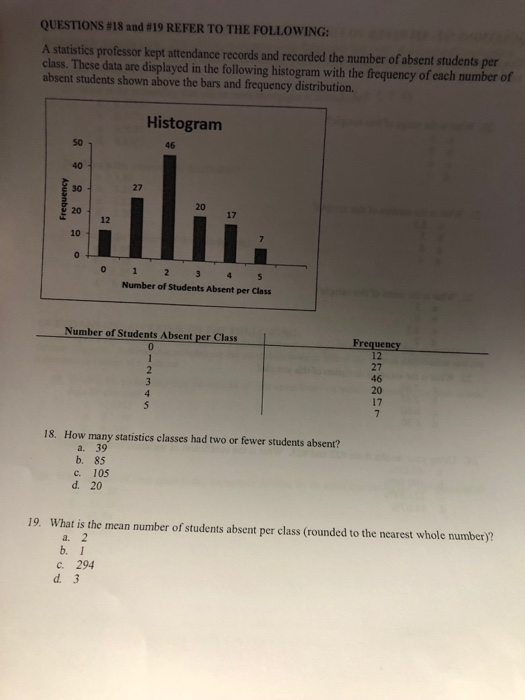 Solved QUESTIONS #18 and #19 REFER TO THE FOLLOWING: A | Chegg.com