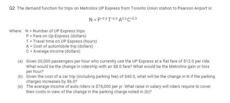 Park and ride - UP Express, Pearson Airport to Union Station