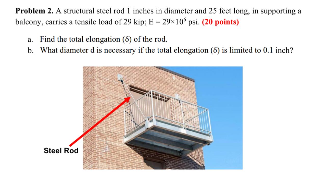 Solved Problem 2. A structural steel rod 1 inches in