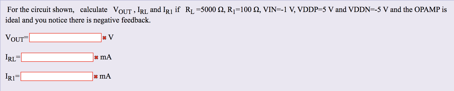 Solved For the circuit shown, calculate VOUT, IRL and Iri if | Chegg.com